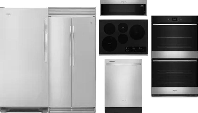 6 Piece Package Includes Refrigerator, Freezer, Cooktop, Wall Oven, Microwave And Dishwasher