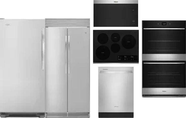 6 Piece Package Includes Refrigerator, Freezer, Cooktop, Wall Oven, Microwave And Dishwasher