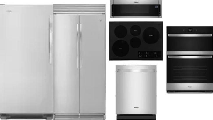 6 Piece Package Includes Refrigerator, Freezer, Cooktop, Wall Oven, Microwave And Dishwasher