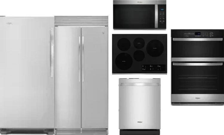 6 Piece Package Includes Refrigerator, Freezer, Cooktop, Wall Oven, Microwave And Dishwasher