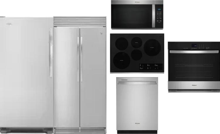6 Piece Package Includes Refrigerator, Freezer, Cooktop, Wall Oven, Microwave And Dishwasher