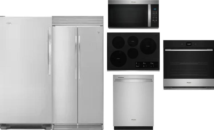 6 Piece Package Includes Refrigerator, Freezer, Cooktop, Wall Oven, Microwave And Dishwasher