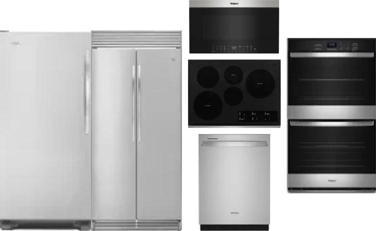 6 Piece Package Includes Refrigerator, Freezer, Cooktop, Wall Oven, Microwave And Dishwasher