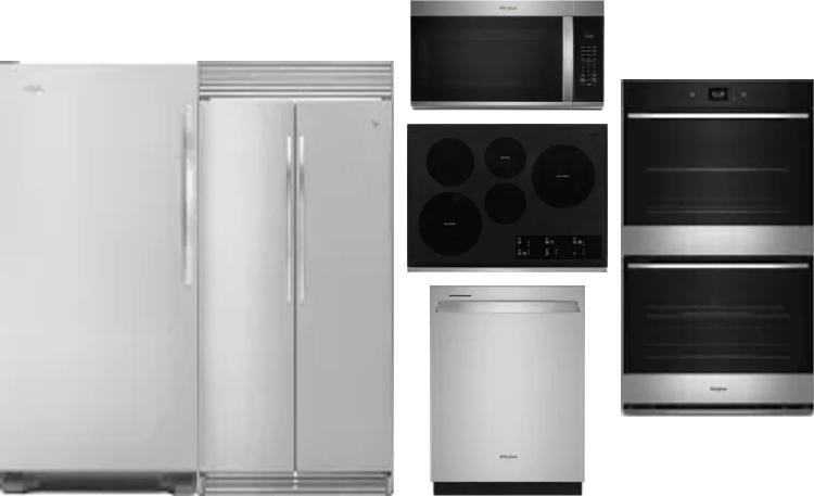 6 Piece Package Includes Refrigerator, Freezer, Cooktop, Wall Oven, Microwave And Dishwasher