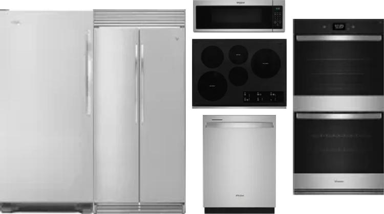 6 Piece Package Includes Refrigerator, Freezer, Cooktop, Wall Oven, Microwave And Dishwasher