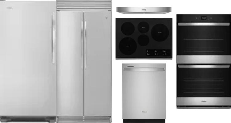 6 Piece Package Includes Refrigerator, Freezer, Cooktop, Wall Oven, Hood And Dishwasher