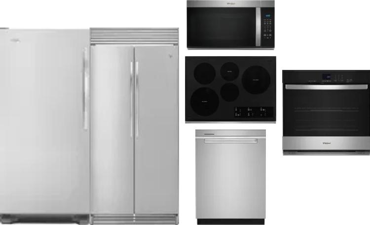 6 Piece Package Includes Refrigerator, Freezer, Cooktop, Wall Oven, Microwave And Dishwasher