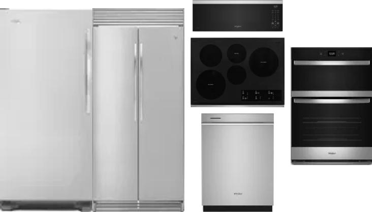 6 Piece Package Includes Refrigerator, Freezer, Cooktop, Wall Oven, Microwave And Dishwasher
