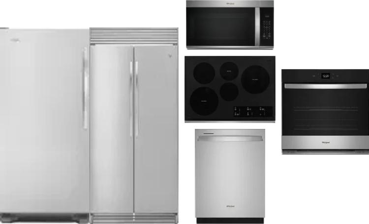 6 Piece Package Includes Refrigerator, Freezer, Cooktop, Wall Oven, Microwave And Dishwasher