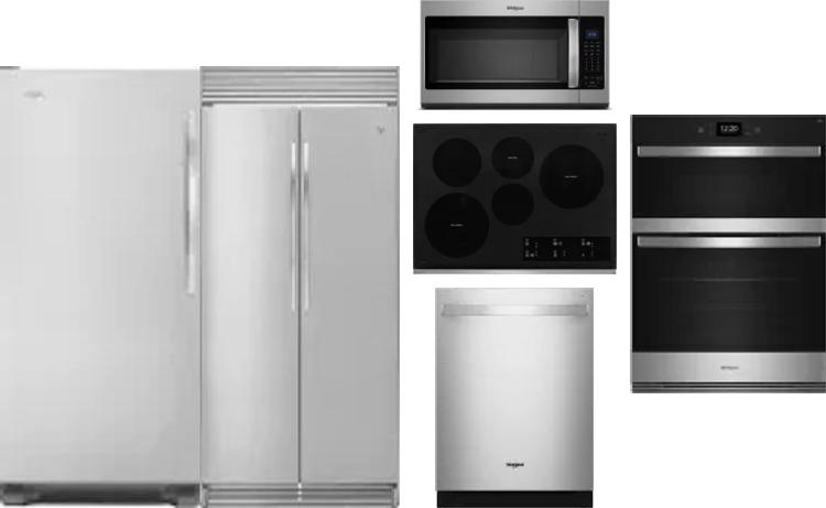 6 Piece Package Includes Refrigerator, Freezer, Cooktop, Wall Oven, Microwave And Dishwasher