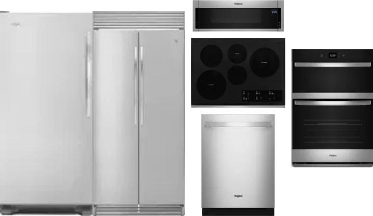 6 Piece Package Includes Refrigerator, Freezer, Cooktop, Wall Oven, Microwave And Dishwasher