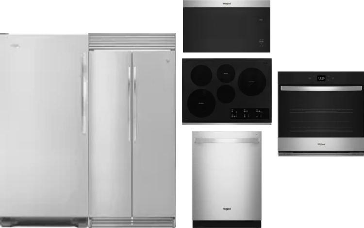 6 Piece Package Includes Refrigerator, Freezer, Cooktop, Wall Oven, Microwave And Dishwasher