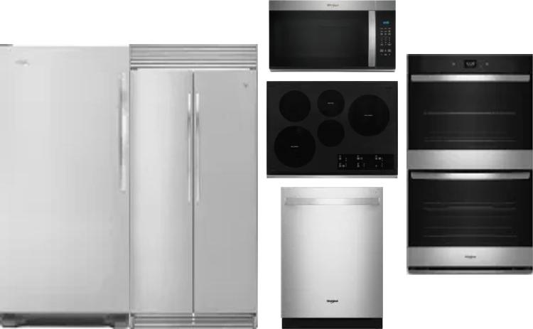 6 Piece Package Includes Refrigerator, Freezer, Cooktop, Wall Oven, Microwave And Dishwasher