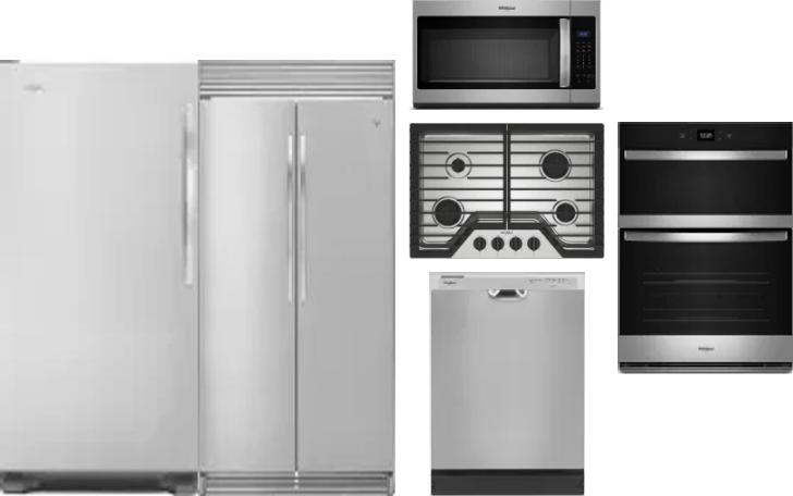 6 Piece Package Includes Refrigerator, Freezer, Cooktop, Wall Oven, Microwave And Dishwasher