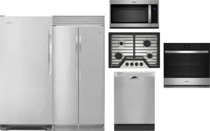 6 Piece Package Includes Refrigerator, Freezer, Cooktop, Wall Oven, Microwave And Dishwasher