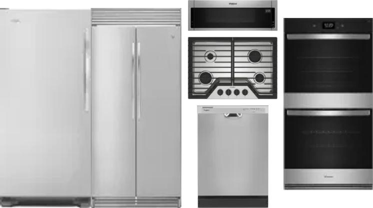 6 Piece Package Includes Refrigerator, Freezer, Cooktop, Wall Oven, Microwave And Dishwasher
