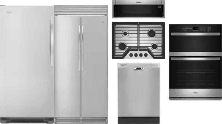 6 Piece Package Includes Refrigerator, Freezer, Cooktop, Wall Oven, Microwave And Dishwasher
