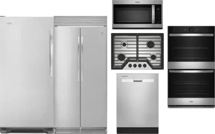 6 Piece Package Includes Refrigerator, Freezer, Cooktop, Wall Oven, Microwave And Dishwasher