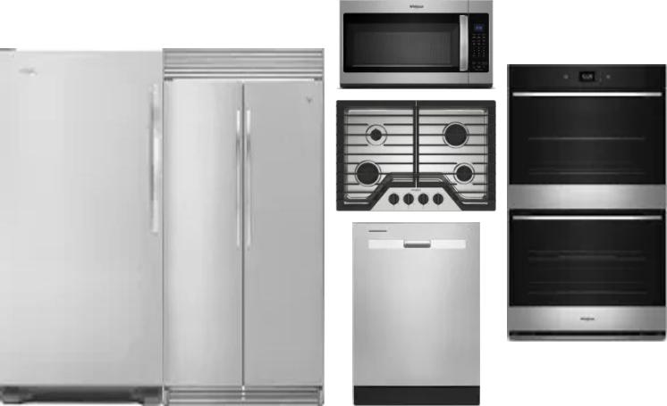 6 Piece Package Includes Refrigerator, Freezer, Cooktop, Wall Oven, Microwave And Dishwasher