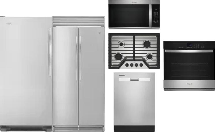 6 Piece Package Includes Refrigerator, Freezer, Cooktop, Wall Oven, Microwave And Dishwasher