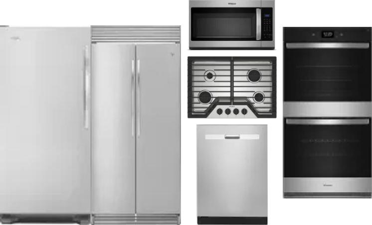 6 Piece Package Includes Refrigerator, Freezer, Cooktop, Wall Oven, Microwave And Dishwasher