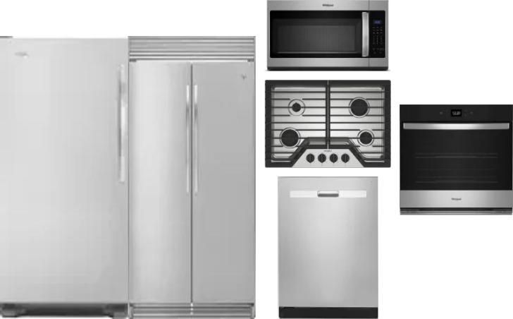 6 Piece Package Includes Refrigerator, Freezer, Cooktop, Wall Oven, Microwave And Dishwasher