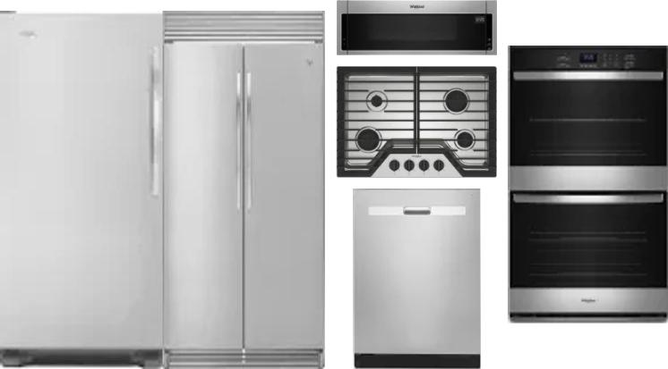 6 Piece Package Includes Refrigerator, Freezer, Cooktop, Wall Oven, Microwave And Dishwasher