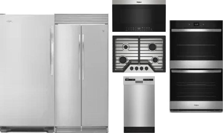 6 Piece Package Includes Refrigerator, Freezer, Cooktop, Wall Oven, Microwave And Dishwasher