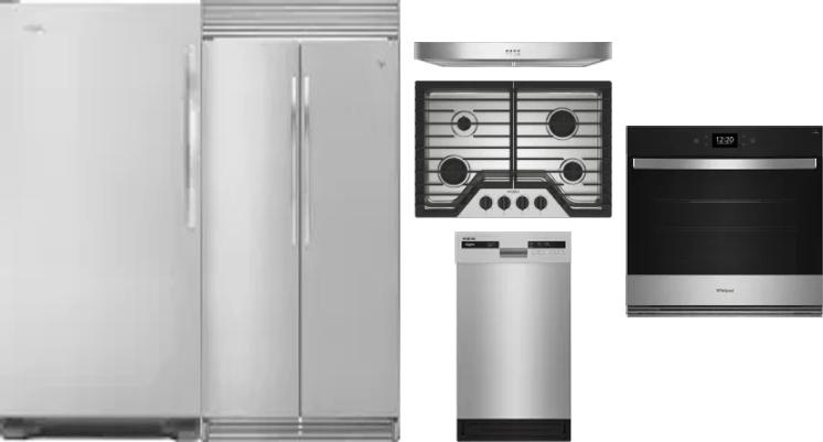 6 Piece Package Includes Refrigerator, Freezer, Cooktop, Wall Oven, Hood And Dishwasher