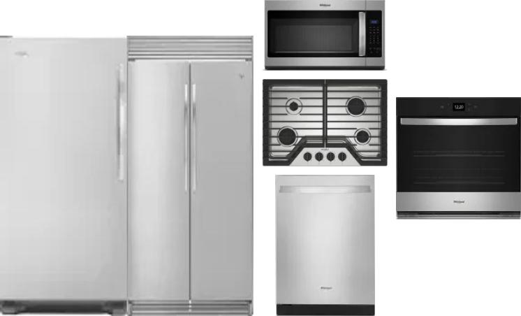 6 Piece Package Includes Refrigerator, Freezer, Cooktop, Wall Oven, Microwave And Dishwasher