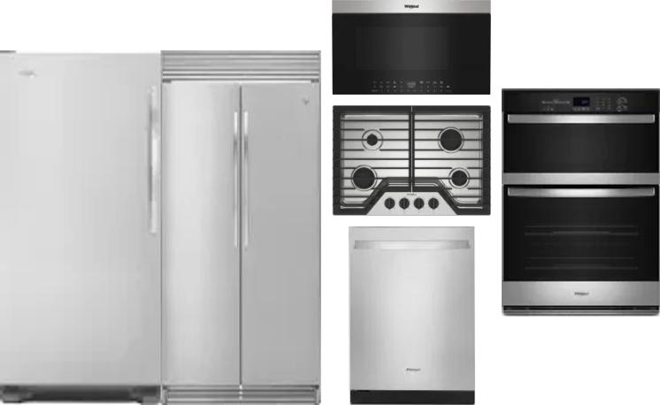 6 Piece Package Includes Refrigerator, Freezer, Cooktop, Wall Oven, Microwave And Dishwasher