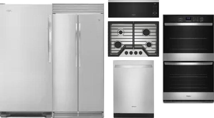 6 Piece Package Includes Refrigerator, Freezer, Cooktop, Wall Oven, Microwave And Dishwasher