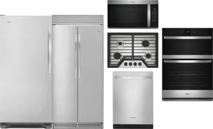 6 Piece Package Includes Refrigerator, Freezer, Cooktop, Wall Oven, Microwave And Dishwasher