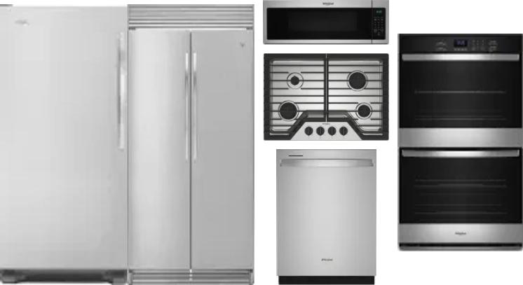 6 Piece Package Includes Refrigerator, Freezer, Cooktop, Wall Oven, Microwave And Dishwasher