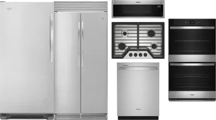 6 Piece Package Includes Refrigerator, Freezer, Cooktop, Wall Oven, Microwave And Dishwasher