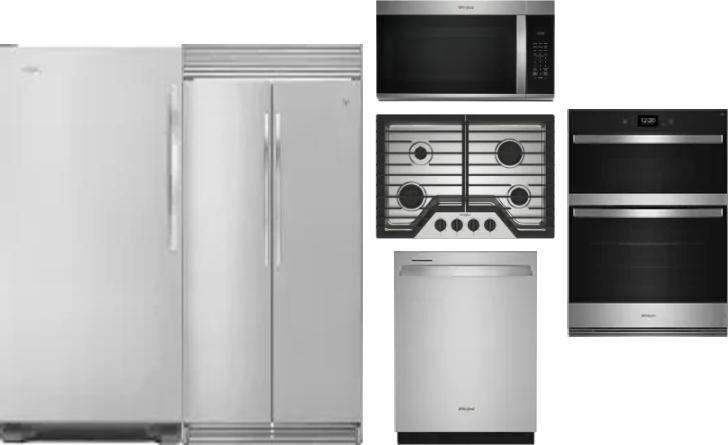 6 Piece Package Includes Refrigerator, Freezer, Cooktop, Wall Oven, Microwave And Dishwasher