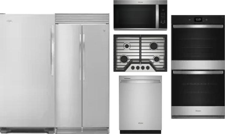 6 Piece Package Includes Refrigerator, Freezer, Cooktop, Wall Oven, Microwave And Dishwasher