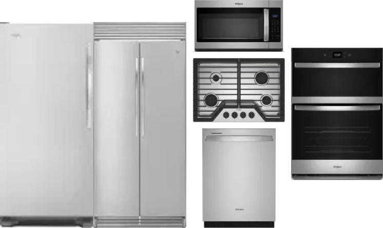 6 Piece Package Includes Refrigerator, Freezer, Cooktop, Wall Oven, Microwave And Dishwasher