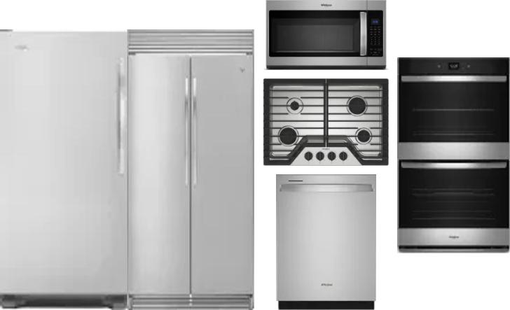 6 Piece Package Includes Refrigerator, Freezer, Cooktop, Wall Oven, Microwave And Dishwasher