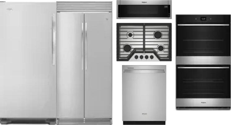6 Piece Package Includes Refrigerator, Freezer, Cooktop, Wall Oven, Microwave And Dishwasher