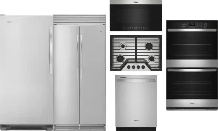 6 Piece Package Includes Refrigerator, Freezer, Cooktop, Wall Oven, Microwave And Dishwasher