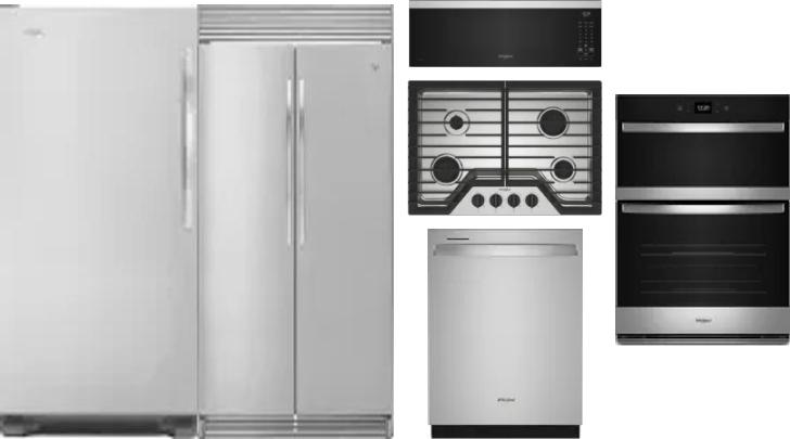 6 Piece Package Includes Refrigerator, Freezer, Cooktop, Wall Oven, Microwave And Dishwasher