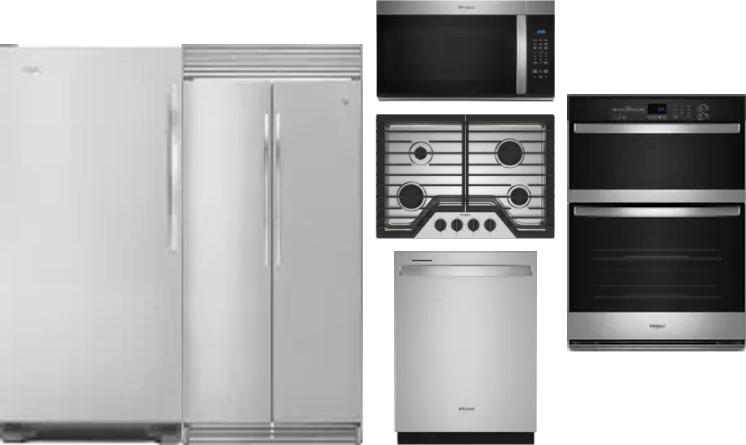 6 Piece Package Includes Refrigerator, Freezer, Cooktop, Wall Oven, Microwave And Dishwasher