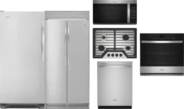 6 Piece Package Includes Refrigerator, Freezer, Cooktop, Wall Oven, Microwave And Dishwasher