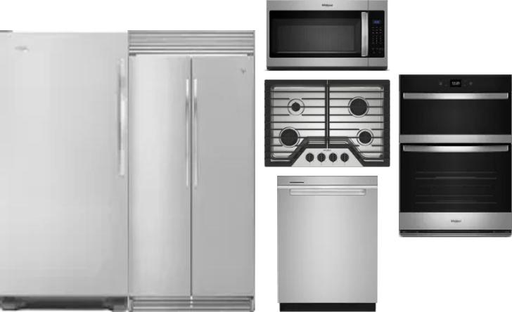6 Piece Package Includes Refrigerator, Freezer, Cooktop, Wall Oven, Microwave And Dishwasher