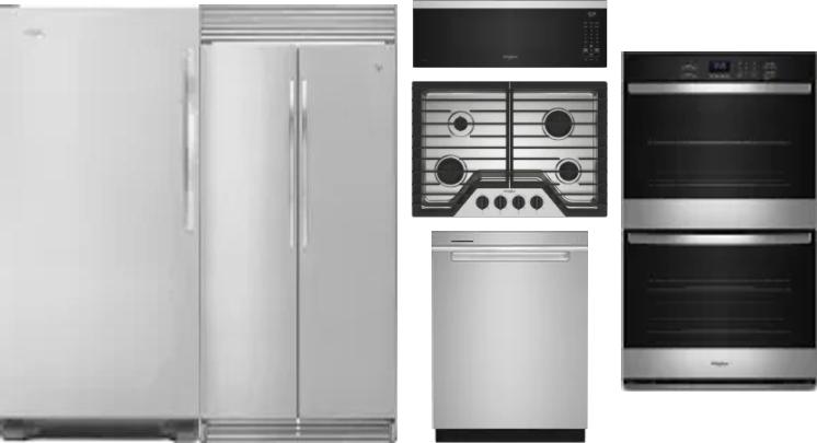 6 Piece Package Includes Refrigerator, Freezer, Cooktop, Wall Oven, Microwave And Dishwasher