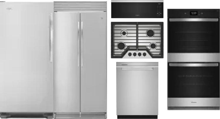 6 Piece Package Includes Refrigerator, Freezer, Cooktop, Wall Oven, Microwave And Dishwasher