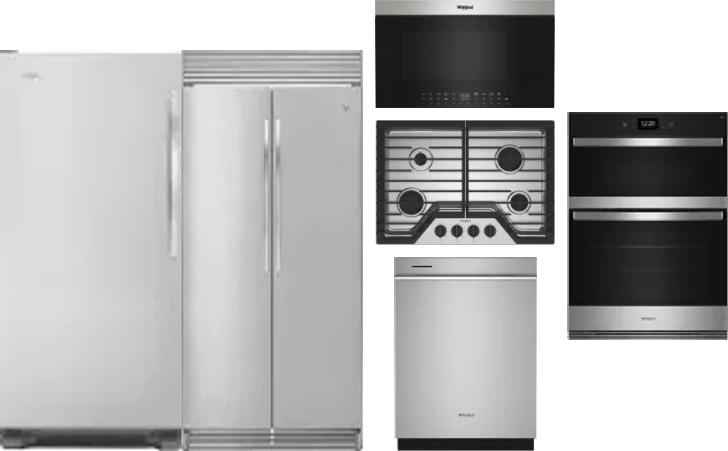 6 Piece Package Includes Refrigerator, Freezer, Cooktop, Wall Oven, Microwave And Dishwasher