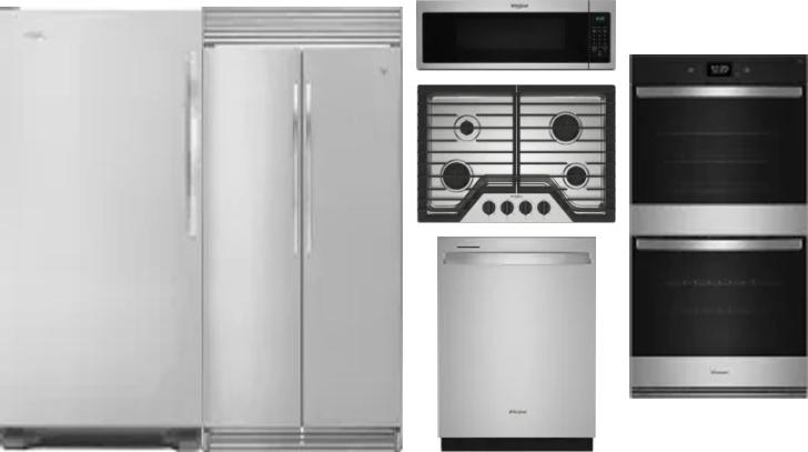 6 Piece Package Includes Refrigerator, Freezer, Cooktop, Wall Oven, Microwave And Dishwasher