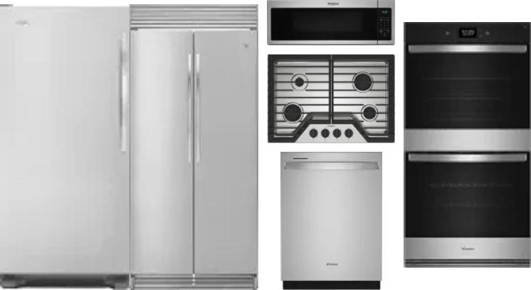 6 Piece Package Includes Refrigerator, Freezer, Cooktop, Wall Oven, Microwave And Dishwasher